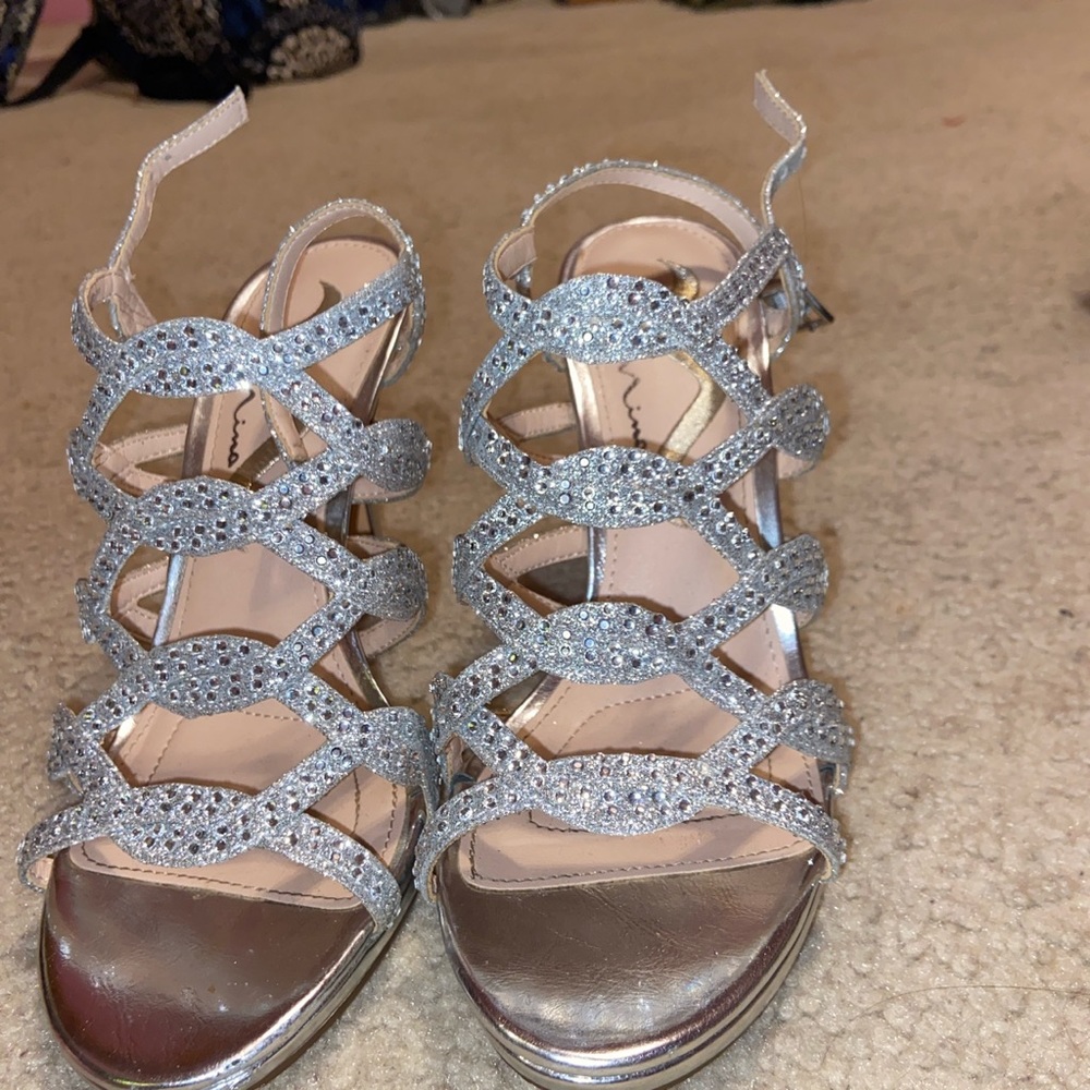 Silver Sparkly Heels